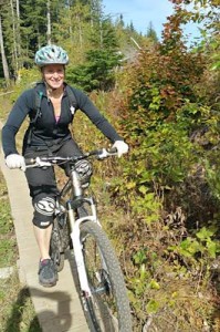 Karina Steinberg mountain biking, Squamish